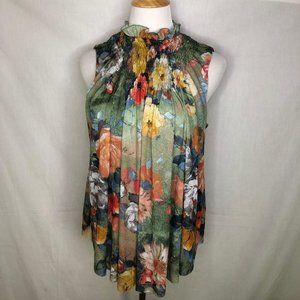 Anthropologie Deletta Epona Floral Smocked Top S
